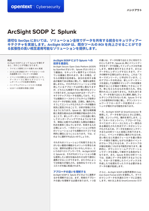 ArcSight SODP による Splunk への投資最適化